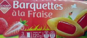 BISCUIT BARQUETTE FRAISE LP 120G