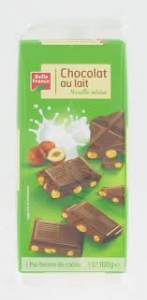 CHOCOLAT AU LAIT NOISETTE BF - 100G