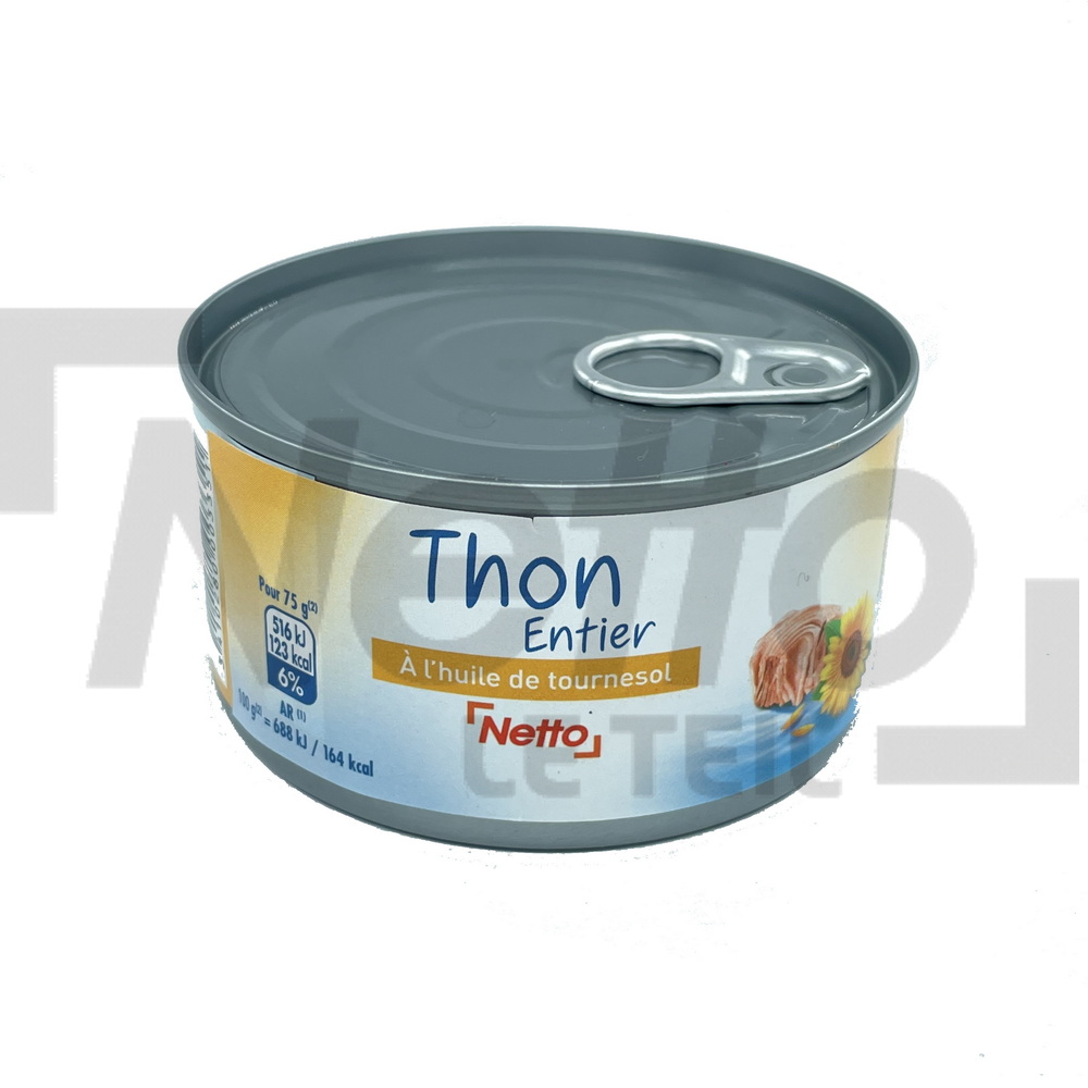 THON ENTIER A L HUILE DE TOURNESOL 80G NETTO