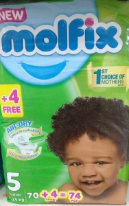 Couches bébé MOLFIX 12-25Kg -70Pcs