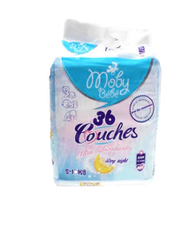 Couches Bebe MOBY Pack 36 3 à 6 Kg