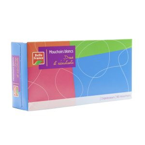 Mouchoir doux et résistant Belle France-90PCS