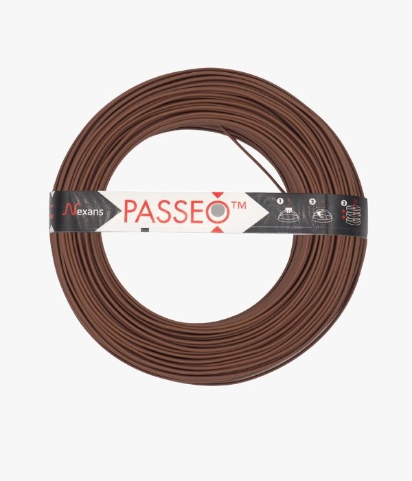 Nexans – Fil Rigide H07V-U Passeo 1×2.5 Marron – Rouleau de 100 m