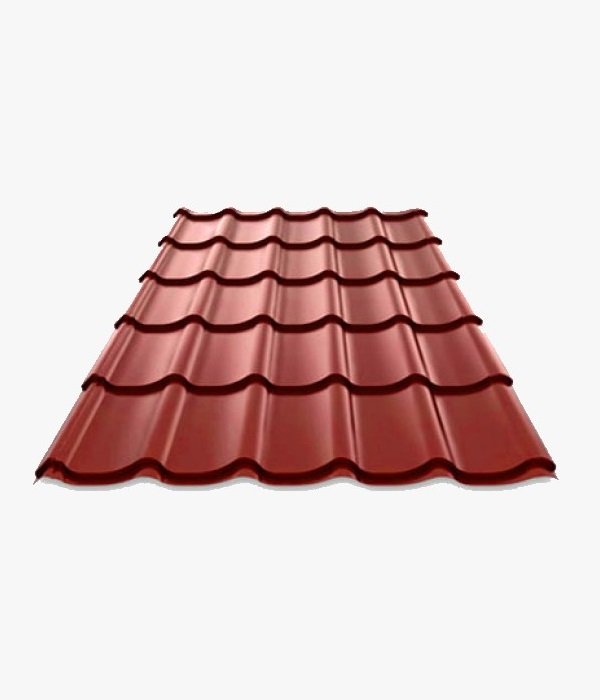 Tôle Tuile Prélaquée Texturée Ép. 0.40 cm – Rouge Bordeaux
