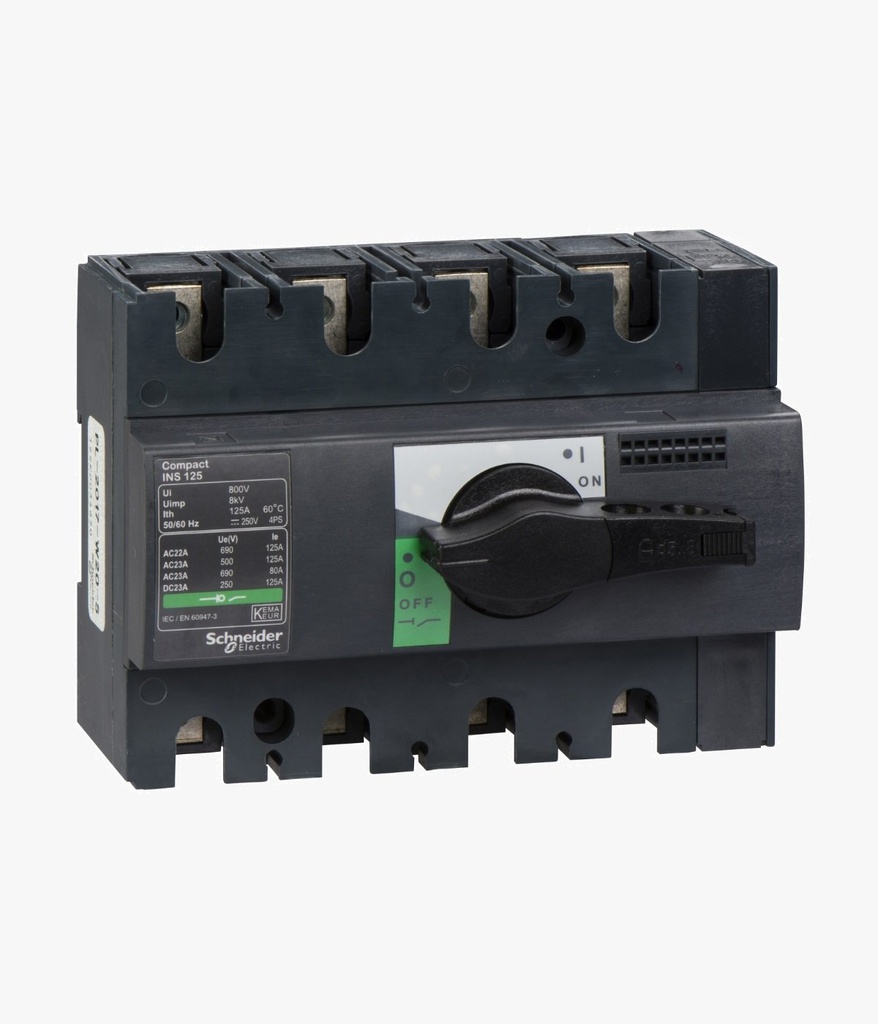Compact INS125 – Interrupteur Sectionneur 4P 125A Schneider 28911
