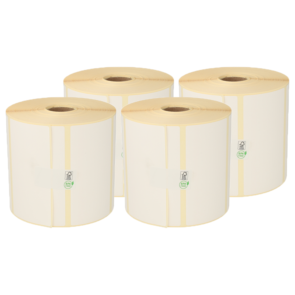 Rouleau d étiquettes 100 x 50mm papier  impression thermique lot de 4 Z?bra[87000]