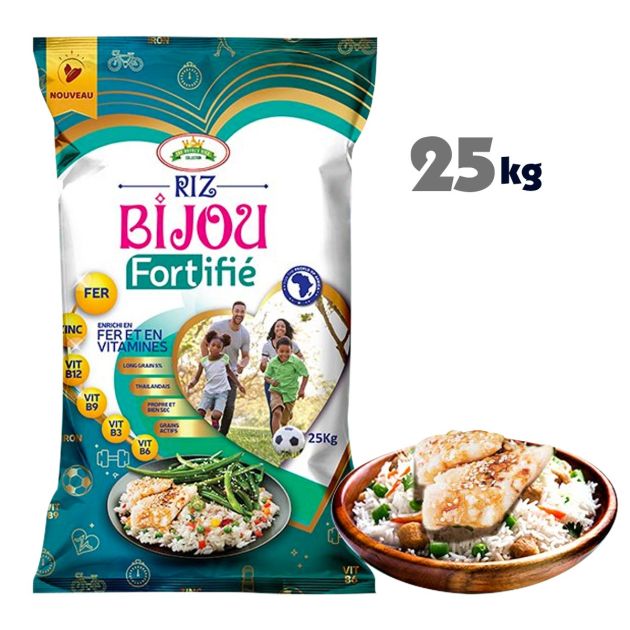 Riz Bijou fortifié - 25 Kg