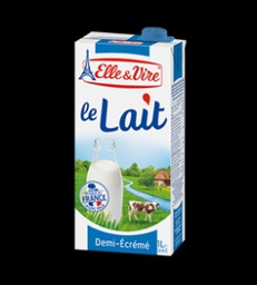 [STLALTGE-DEJMLK-0105] Lait ELLE &amp;VIRE Demi écrémé BRIQ 1L