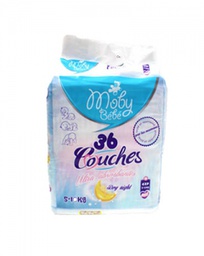 [STLBBYGE-ALLCOL-0014] Couches Bebe MOBY Pack 40 3 à 6 Kg