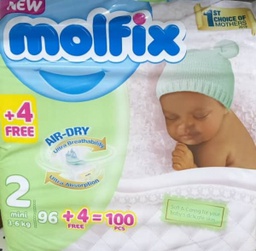 [STLBBYGE-ALLCOL-0016] Couches bébé MOLFIX 3-6Kg - 96 Pcs
