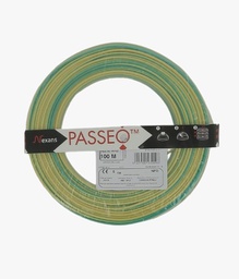 [BTVBADLA-DoEFil-0057] Nexans – Fil Rigide H07V-U Passeo 1×2.5 Vert/Jaune – Rouleau de 100 m