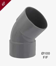 [BTVBADLA-PbSCou-0106] Coude PVC 45° Diam. 100mm – F/F