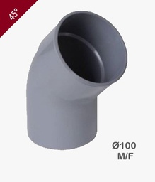 [BTVBADLA-PbSCou-0107] Coude PVC 45° Diam. 100mm – M/F