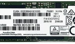 [ITKINFSSD-1020250100] Disque dur Samsung 256GB PCIe NVMe SSD M2 / MZVLW256HEHP[MZVLB256HBHQ000D1]